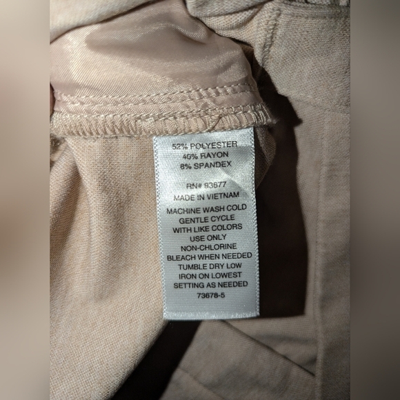 * WORTHINGTON WOMEN'S CAPRI SLACKS TROUSERS PLUS SIZE XXL 2X - Picture 5 of 6